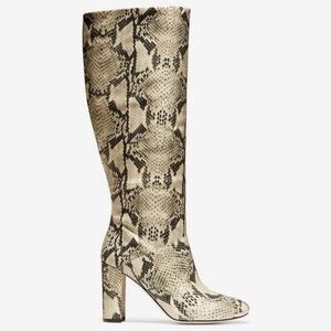 Cole Haan Glenda Roccia Snakeskin Tall Boots